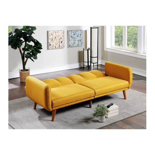 Corrigan Studio® ElegantSofa Mustard Colour Polyfiber 1Pc Sofa